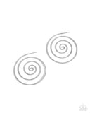 seize-the-spiral-silver-post earrings-paparazzi-accessories
