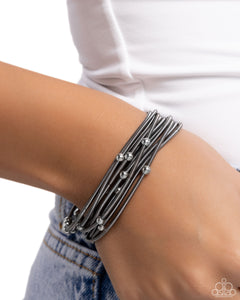 Mechanic Mural - Black Bracelet - Paparazzi Accessories