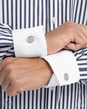 Monochromatic Modern - Silver Mens Cuff Links - Paparazzi Accessories
