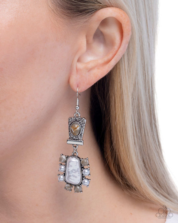 Synthetic Serenity - Silver Earrings - Paparazzi Accessories