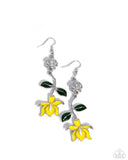 floral-fractal-yellow-earrings-paparazzi-accessories