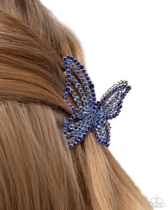Fluttering Falsetto - Blue Hair Clip - Paparazzi Accessories