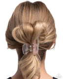 Transparent Texture - Orange Hair Clip - Paparazzi Accessories