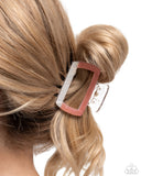 Transparent Texture - Orange Hair Clip - Paparazzi Accessories