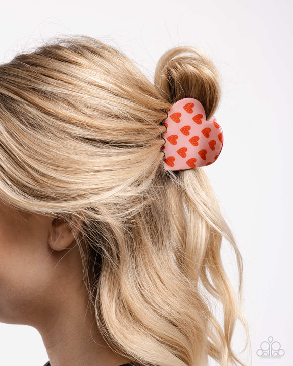 Courting Clip - Red Hair Clip - Paparazzi Accessories