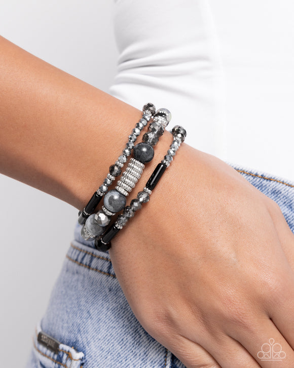 Colorful Conversation - Black Bracelet - Paparazzi Accessories