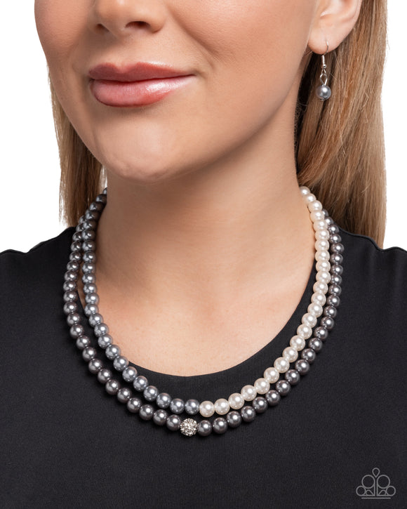 Pearly Paladin - Silver Necklace - Paparazzi Accessories