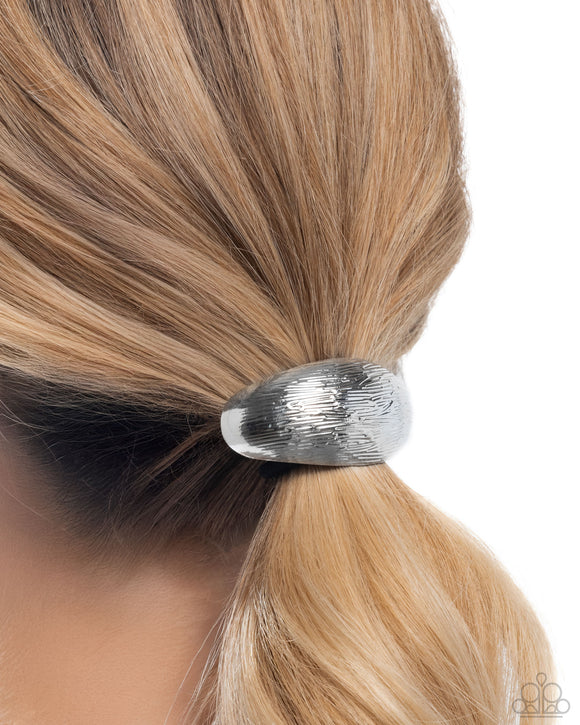 Iconic Indentation - Silver Hair Clip - Paparazzi Accessories