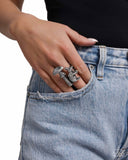 Textured Toadstool - Silver Ring - Paparazzi Accessories