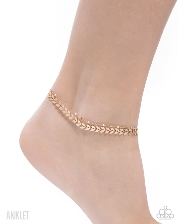 Actionable Anklet - Gold Anklet - Paparazzi Accessories