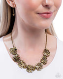 Leafy Legato - Brass Necklace - Paparazzi Accessories