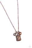 Antiqued Admiration & Rustic Reign - Copper Necklace & Bracelet Set - Paparazzi Accessories