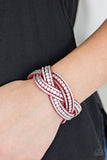 Bring On The Bling - Red Bracelet - Paparazzi Accessories