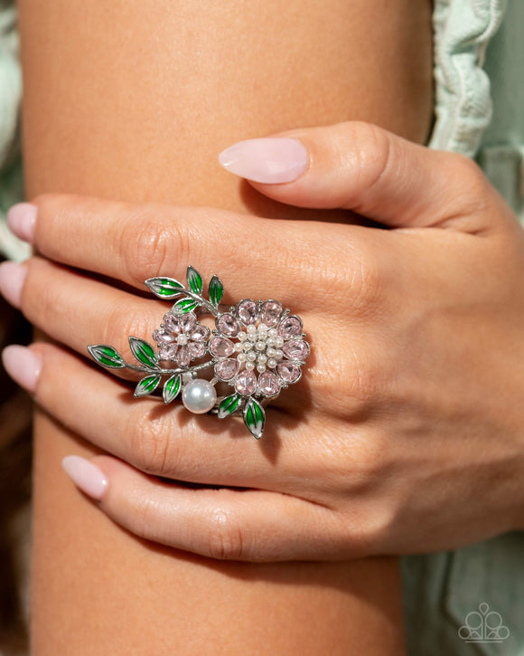 Budding Bling - Pink Ring - Paparazzi Accessories