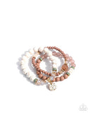 Sunset Sass - White Bracelet - Paparazzi Accessories