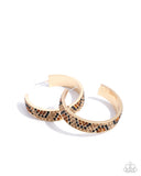 Cheetah Clique - Gold Earrings - Paparazzi Accessories