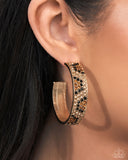 Cheetah Clique - Gold Earrings - Paparazzi Accessories