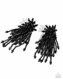 Congratulatory Charm - Black Post Earrings - Paparazzi Accessories