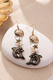 Delightful Dolphin - Gold Earrings - Paparazzi Accessories