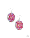 Dynamic Druzies - Pink Earrings - Paparazzi Accessories