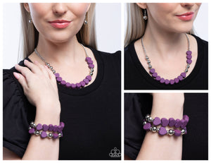 Malibu Motivation - Purple Complete Look  - Paparazzi Accessories