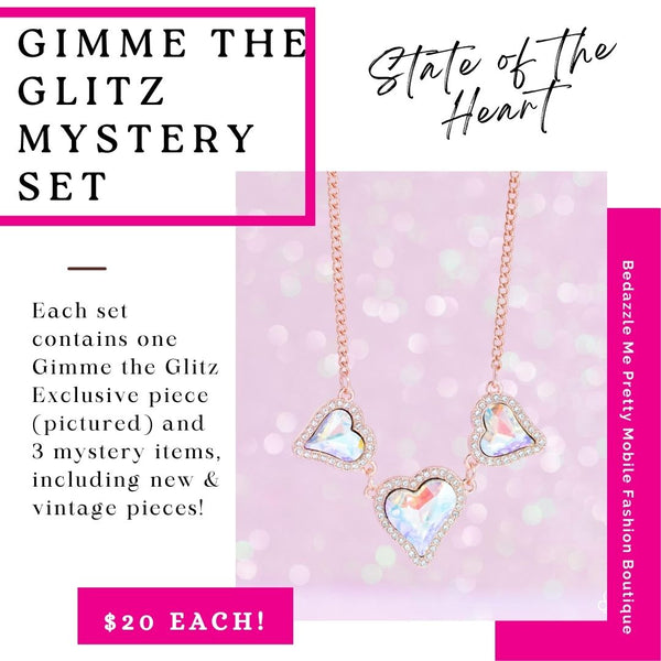 A Finishing Touch Jewelry Gimme The Glitz - Paparazzi State of The Heart Copper Necklace - 3 Piece Mystery Set