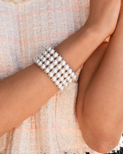 Ombré Overture - White Bracelet - Paparazzi Accessories