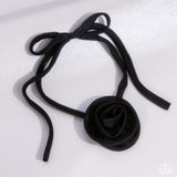 Rosette Reality - Black Choker Necklace - Paparazzi Accessories