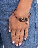 Antiqued Admiration & Rustic Reign - Copper Necklace & Bracelet Set - Paparazzi Accessories