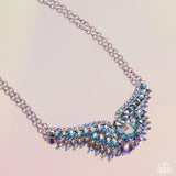 Smoldering Shimmer - Multi Blue Necklace - Paparazzi Accessories