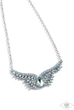 Smoldering Shimmer - Multi Blue Necklace - Paparazzi Accessories