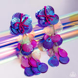 Under The Waves - Purple Earrings - Paparazzi Accessories