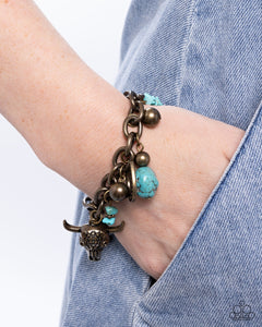 Wild West Wardrobe - Brass Bracelet - Paparazzi Accessories