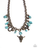 Wild West Whimsy - Brass Necklace - Paparazzi Accessories