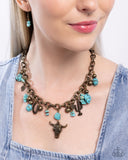 Wild West Whimsy - Brass Necklace - Paparazzi Accessories