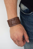 Plainly Plaited - Brown Mens Bracelet - Paparazzi Accessories