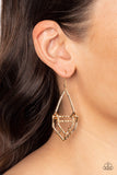 Artisan Apparatus - Gold Earrings - Paparazzi Accessories