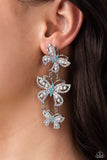 Fluttering Finale - Multi Post Earrings - Paparazzi Accessories