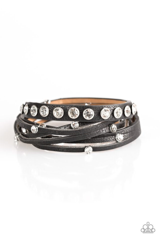 CATWALK It Off Black Bracelet Paparazzi Accessories Bedazzle Me Pretty Mobile Fashion Boutique
