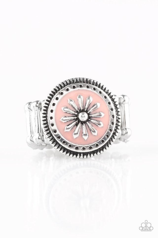 Free-Spirited Flower - Pink Ring - Paparazzi Accessories – Bedazzle Me ...