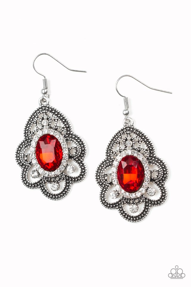 Modern Monte Carlo - Red Earrings - Paparazzi Accessories – Five