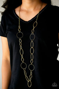 Perfect MISMATCH - Brass Necklace - Paparazzi Accessories – Bedazzle Me ...