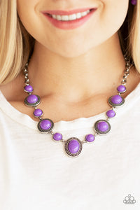 Voyager Vibes - Purple Necklace - Paparazzi Accessories