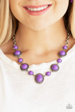 Voyager Vibes - Purple Necklace - Paparazzi Accessories