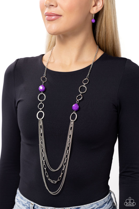 Margarita Masquerades - Purple Necklace - Paparazzi Accessories