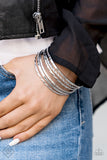 Rumble In The Concrete Jungle - Silver Bracelet - Paparazzi Accessories