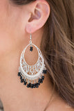 Malibu Mamba - Black Earrings - Paparazzi Accessories