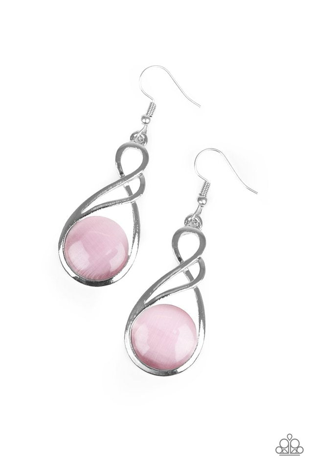 Swept Away Pink Earrings Paparazzi Accessories Bedazzle Me