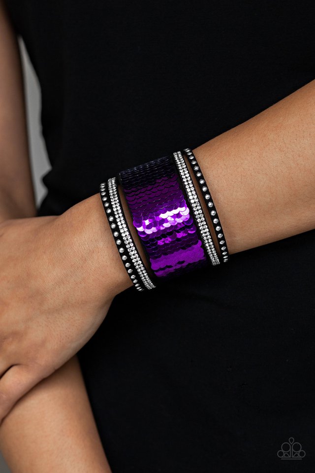 MERMAIDS Have More Fun Purple Bracelet Paparazzi Accessories Bedazzle Me Pretty Mobile Fashion Boutique