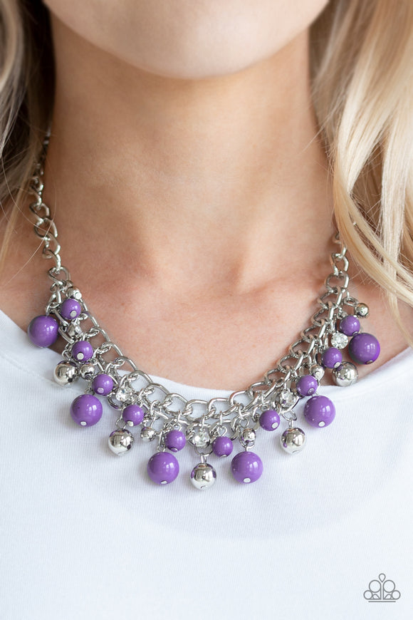 The Bride To Bead Purple Necklace Paparazzi Accessories Bedazzle Me Pretty Mobile Fashion 7210